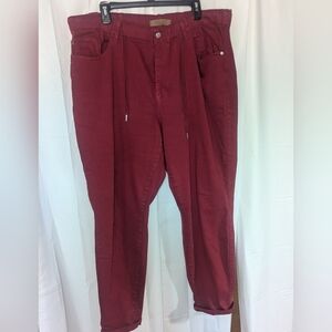Judy Blue Red Jogger Sweatpants Relaxed Fit